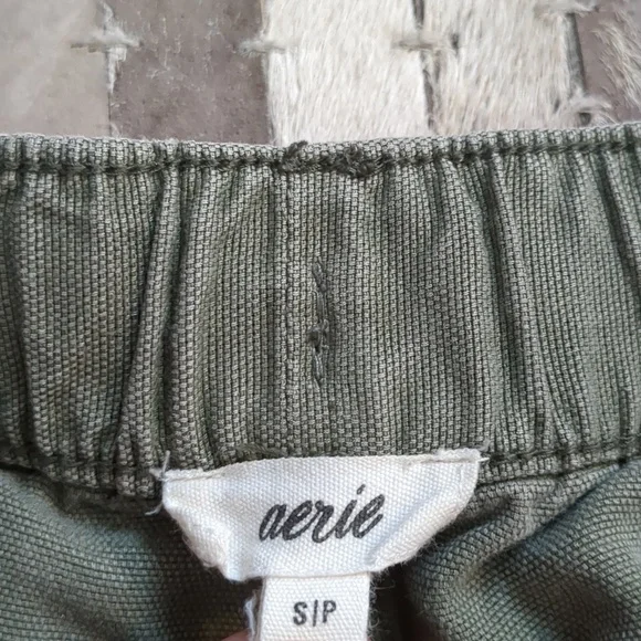 Aerie Women's Size S Double Pocket Utility Olive Green Khaki Jogger Pants - Picture 4 of 9